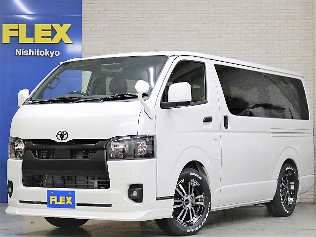 新車ハイエースVダークプライムⅡブラックエディション完成致しました！！店頭在庫車、即納車もご対応可能になります！！オリジナルパーツ多数装備済み！！