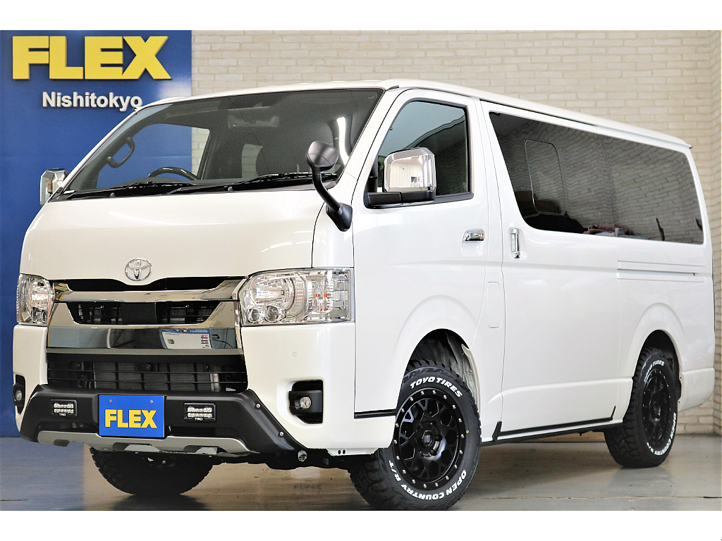 新車ハイエースＶダークプライムⅡ２８００ディーゼル４ＷＤアゲ系ナビベットＫＩＴパッケージ完成！！店頭在庫車、即納車もご対応可能になります！！
