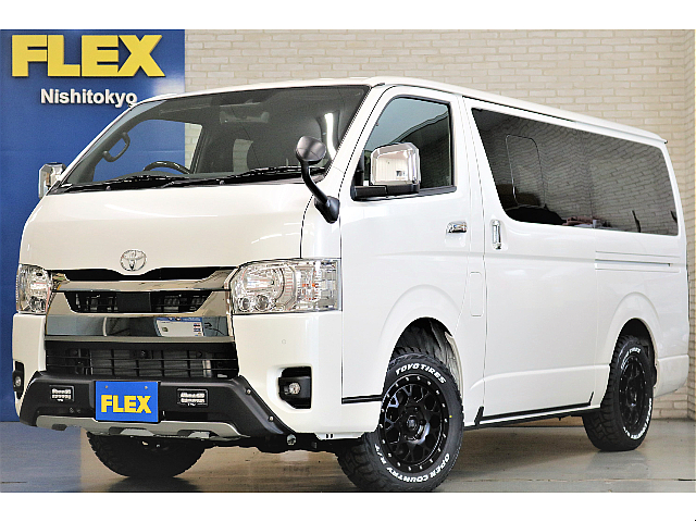 新車ハイエースＶダークプライムⅡ２８００ディーゼル４ＷＤアゲ系ナビベットＫＩＴパッケージ完成！！店頭在庫車、即納車もご対応可能になります！！