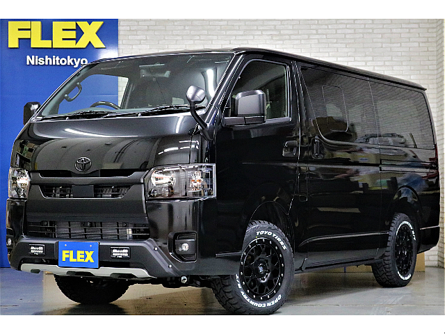 新車ハイエースＶダークプライムⅡ２８００ディーゼルターボブラックエディション完成致しました！！アルパイン１１インチナビオリジナルベットＫＩＴ装備！！