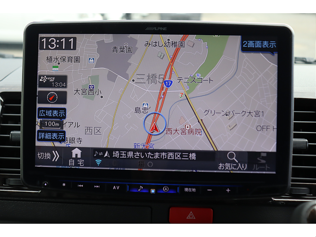 大画面が大好評のＢＩＧ－Ｘ１１インチフローティングナビを装着済み！