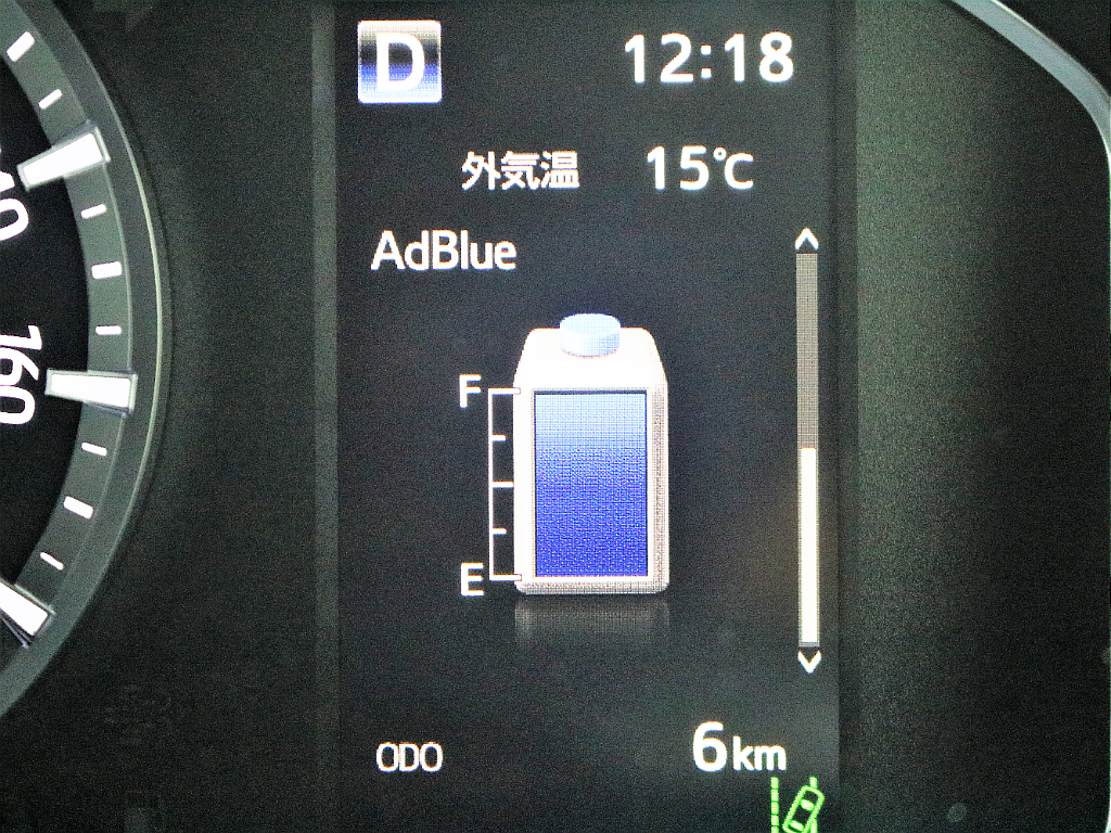 アドブルー残量メーターも装備されております！