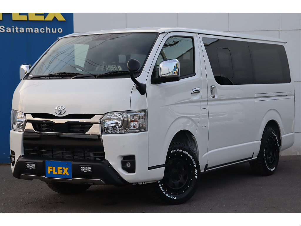 新車ハイエースＶ　スーパーＧＬダークプライムⅡ　2800ＤＴ　４ＷＤ　オフロードパッケージ/高さ調整式ベットキット