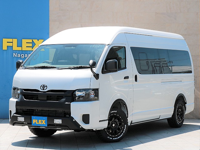 新車ハイエースバンDX ４WD ディーゼル GLパッケージスーパーロングボディ 各所ブラック施工 人気のアゲ風カスタム車両完成致しました♪【全国陸送納車可能】