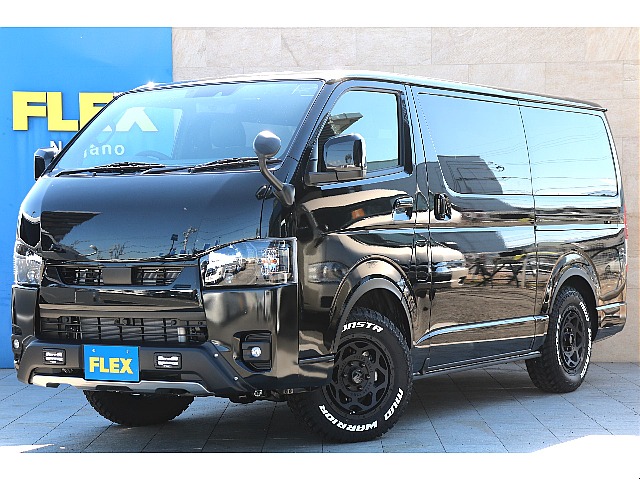新車ハイエースバンS-GL DP2/ディーゼル4WD FLEX ×Black Edition TRD ネクサストレイルNT-1 パイオニアナビ ベッドキット BY2ボンネット【全国陸送納車可】