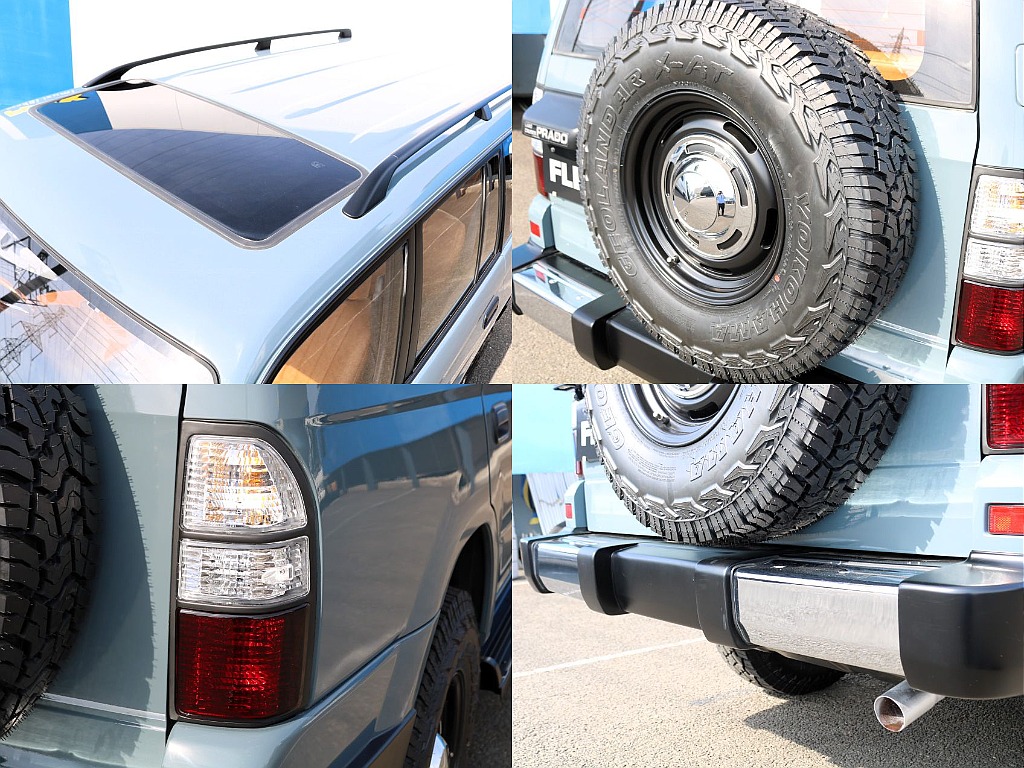 フルタイム4WDですので背面タイヤも同様に交換済！コンビテールも新品装着しております！