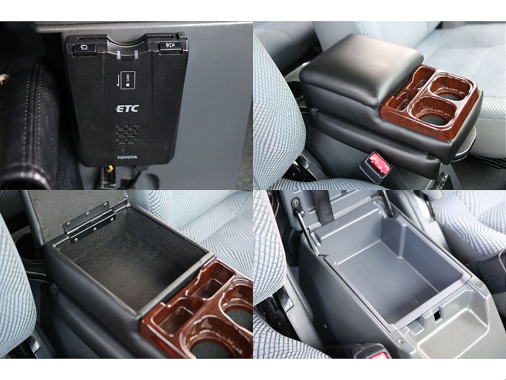 社外センターコンソール付き！ 1列目、2列目用のドリンクホルダーもついており、実用性が高くなっています！