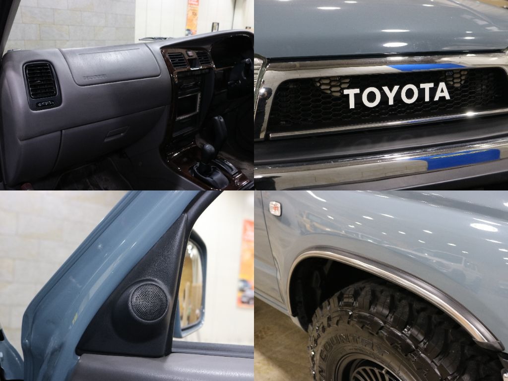 TOYOTAロゴグリルも新品にてインストール。助手席にはエアバッグもございますので何かあっても安心です！