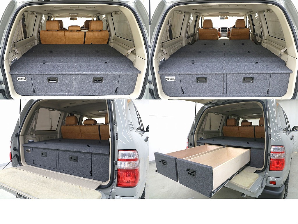 新作ＦＬＥＸオリジナルＲＯＫＵ ＮＡＮＡドロワーキット☆大容量収納＆フルフラット構造ですのでキャンプ、車中泊にピッタリです♪