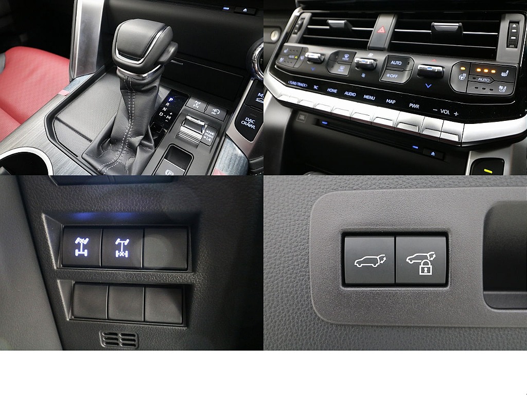 本革巻きシフトノブ☆ドライブモードセレクト☆快適温熱シート＆シートベンチレーション☆ステアリングヒーター☆指紋認証スタートスイッチ☆ＧＲ専用電動前後デフロック☆パワーバックドア☆