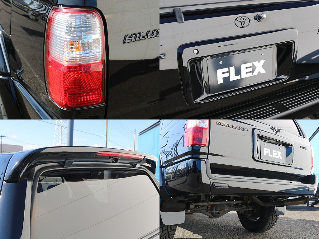 リヤのエンブレム等はボディ同色のブラックで塗装しており、統一感が増しております♪