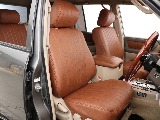 FLEXオリジナルクラシックシートカバーブラウンを新品装着！よくよく見ていただくとセンターコンソールカバーもドアトリムも同様デザイン！