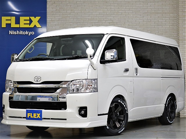 新車ハイエースワゴンＧＬオリジナルＶｅｒ１シートアレンジ施工ツインナビパッケージ完成！！ＦＬＥＸオリジナルパーツ多数装備済！！ファミリーに大好評の１台になります！！