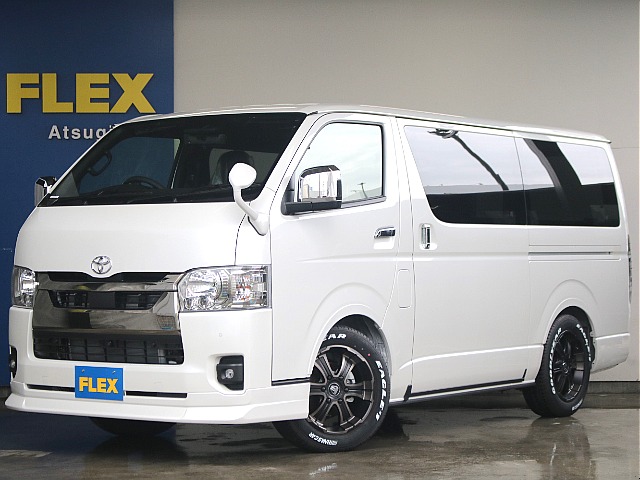 ハイエース　バン　S-GL　ダークプライムⅡ　2.8L　ディーゼル4WD　FLEXオリジナルカスタム！床張り施工！