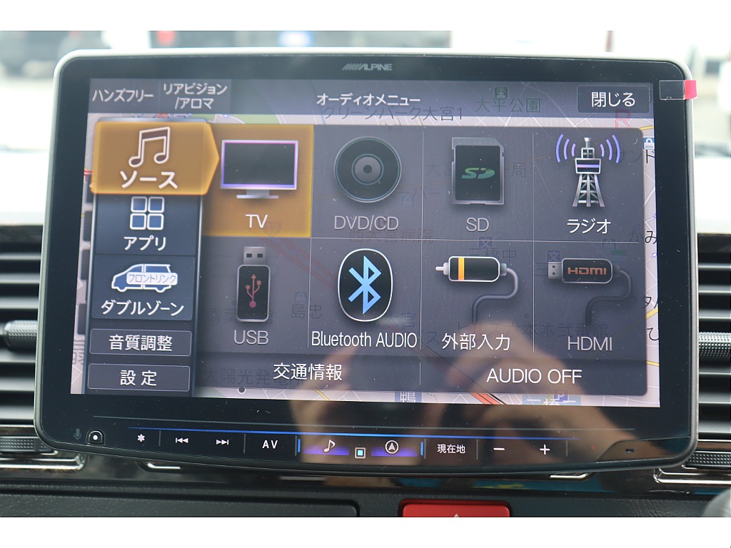 大画面のＢＩＧ－Ｘ１１インチナビを搭載！Bluetooth/ＤＶＤ再生/音楽録音も可能♪走行中の視聴も可能です♪