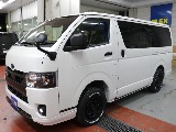 新車ハイエースＶダークプライムⅡ２８００ディーゼル４ＷＤブラックエディション完成！！４１５コブラフロントスポイラーリアアダプター装備アルパイン１１インチナビＥＴＣ２．０ＨＤＭＩポート増設済み！！