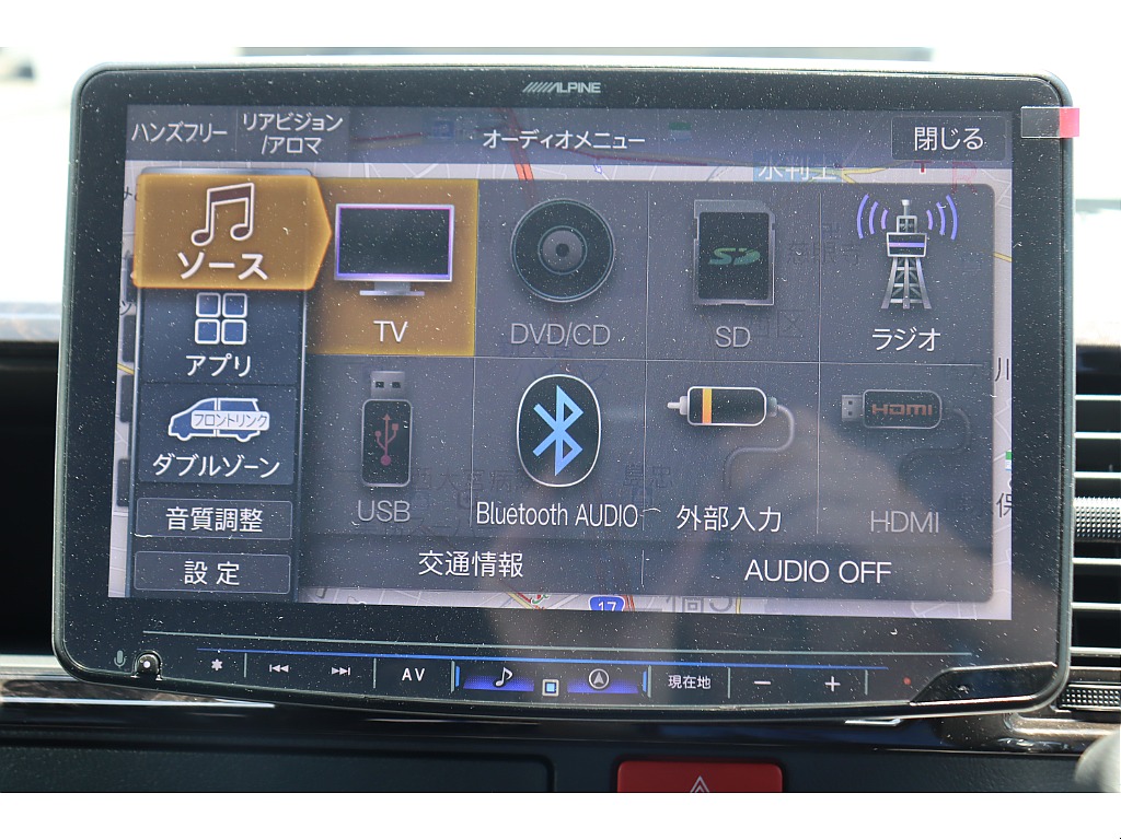 大画面のＢＩＧ－Ｘ１１インチナビを装着済み！Bluetooth/ＤＶＤ再生/音楽録音も可能♪走行中の視聴も可能です♪