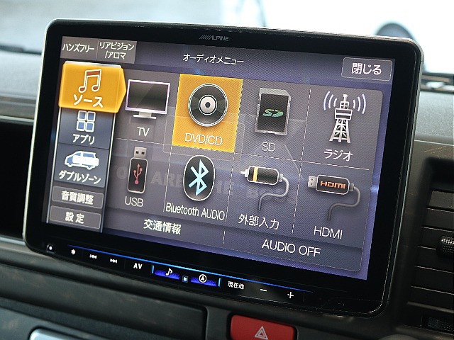 BluetoothやCD、DVD、TVなどが使用可能です♪♪