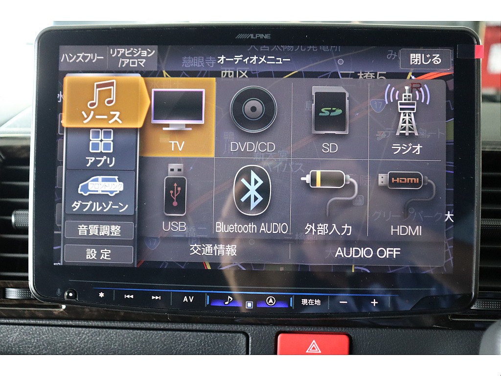 大画面のＢＩＧ－Ｘ１１インチナビを装着済み！　Bluetooth/ＤＶＤ再生/音楽録音も可能♪走行中の視聴も可能です♪