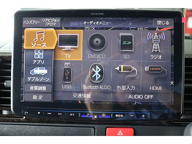 大画面のＢＩＧ－Ｘ１１インチナビを装着済み！　Bluetooth/ＤＶＤ再生/音楽録音も可能♪走行中の視聴も可能です♪