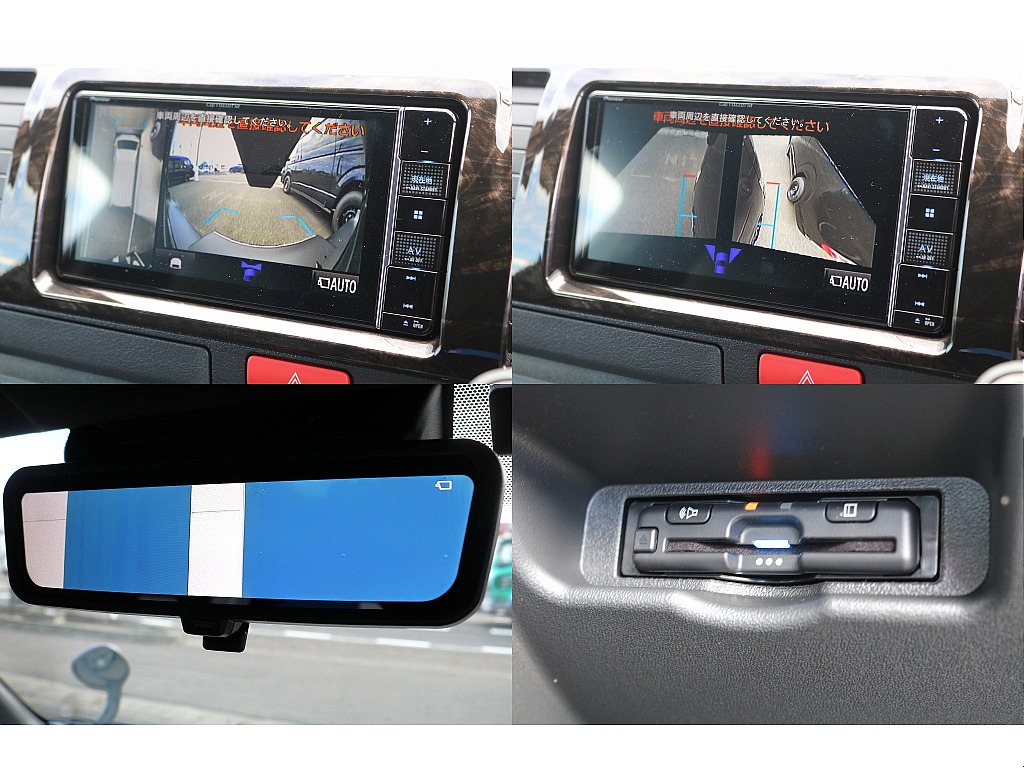 デジタルインナーミラー、パノラミックビューモニターが装着済みなので、運転席からの目視だけでは見にくい、車両周辺の状況をリアルタイムで表示し、周囲の安全確認をサポートしてくれます♪