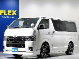 新車ハイエースＶダークプライムⅡ２０００ガソリン２ＷＤ床張りベットＫＩＴパッケージ完成！！アルパイン１１インチナビビルトインＥＴＣ２．０装備！！ＦＬＥＸオリジナルパーツ多数装備済！！