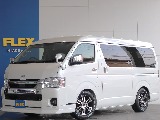 【新車】ハイエースワゴンガソリン　2WD　パールホワイト フルフラット展開可能なNEWAS内装架装のお車入庫致しました☆☆