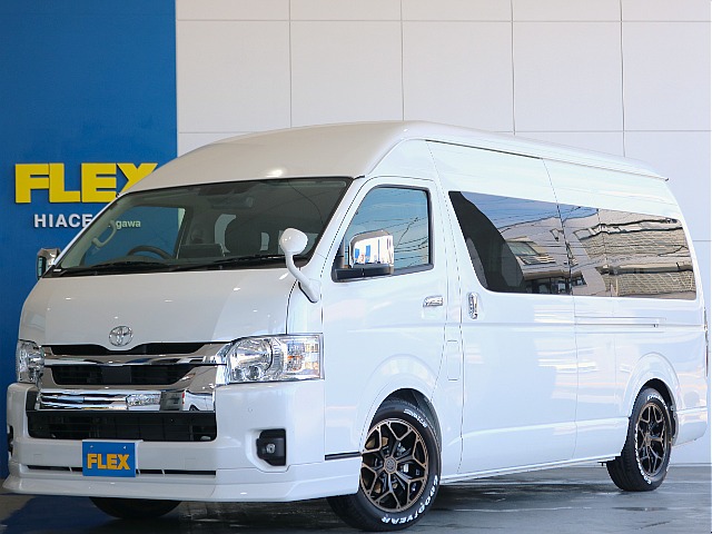 【新車・新型】ハイエース　グランドキャビン　ガソリン2WD　パールホワイト オリジナルパーツを使ってカッコよく仕上げたグランドキャビン入庫致しました☆☆