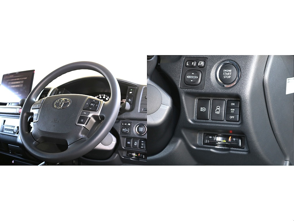 プッシュ式スタート・オートハイビームスイッチ・パワースライドドアスイッチ・ルームランプスイッチ・ビルトインETC