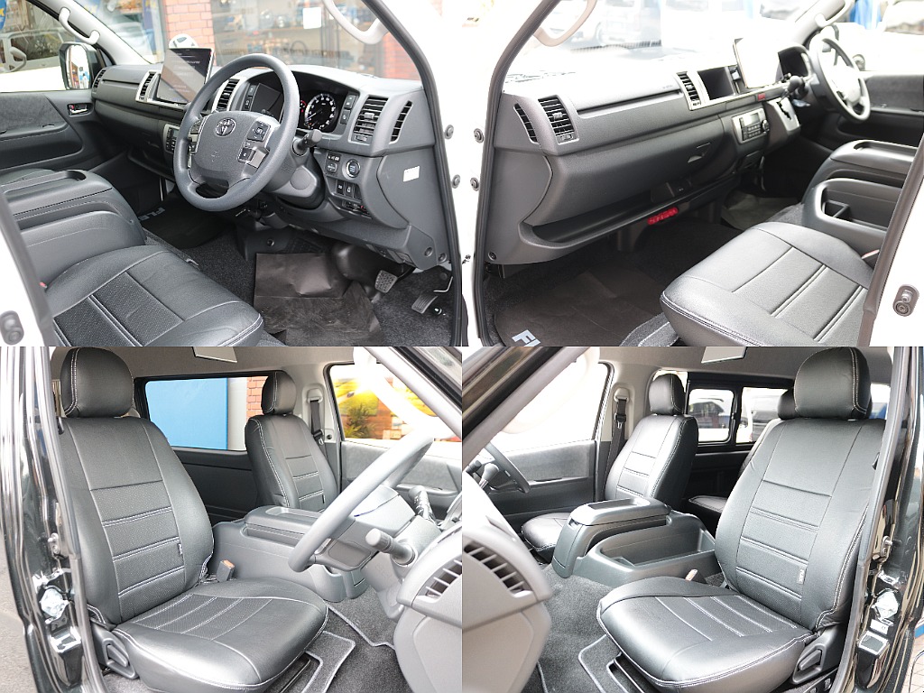 全席黒革調シートカバーを装着済み☆