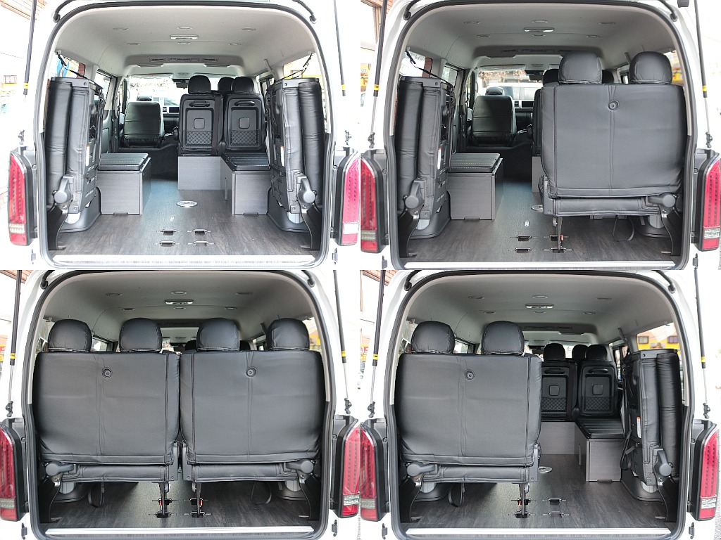 4列目シートは跳ね上げ式で広々ラゲッジスペースも確保可能☆