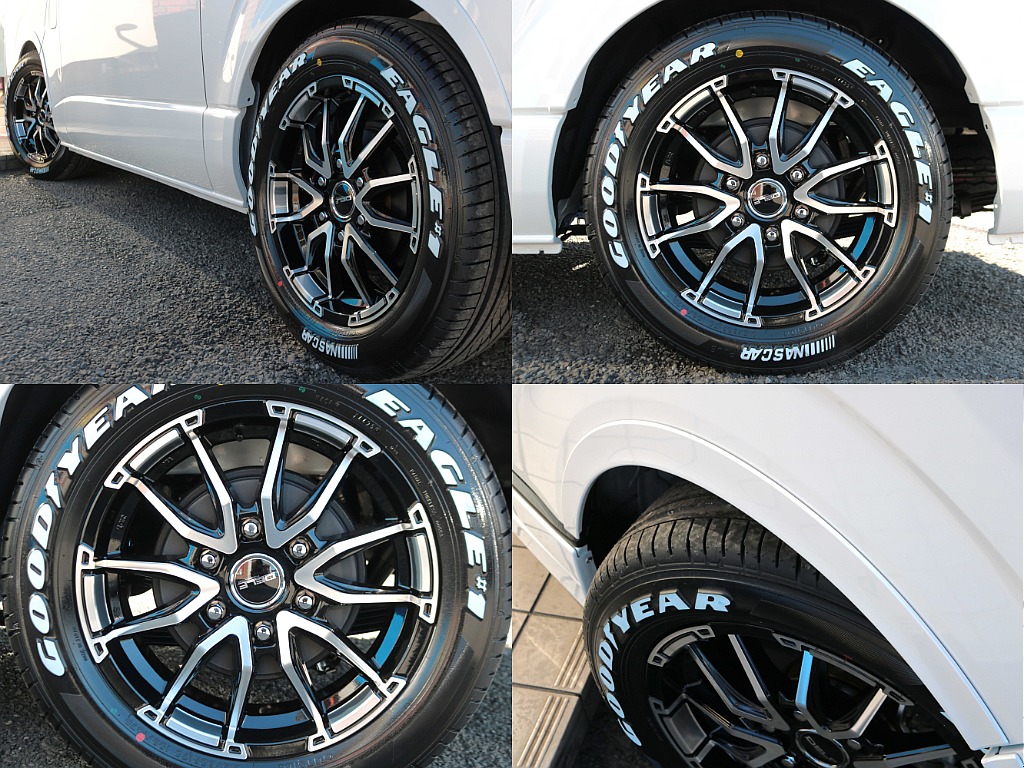 Delf06 17インチAW×ナスカーホワイトレタータイヤ☆