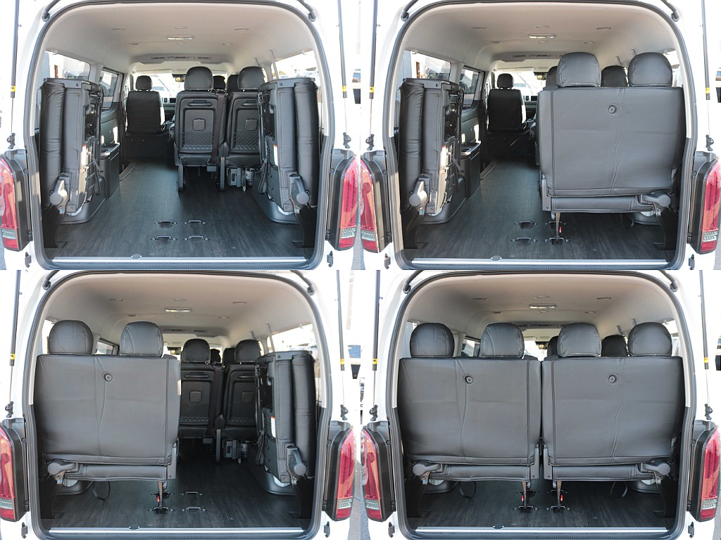 4列目シートは跳ね上げ式で広々ラゲッジスペースも確保可能☆