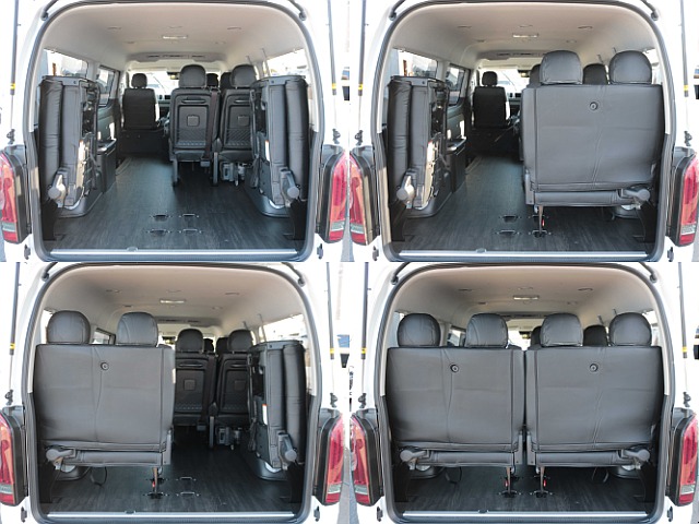 4列目シートは跳ね上げ式で広々ラゲッジスペースも確保可能☆