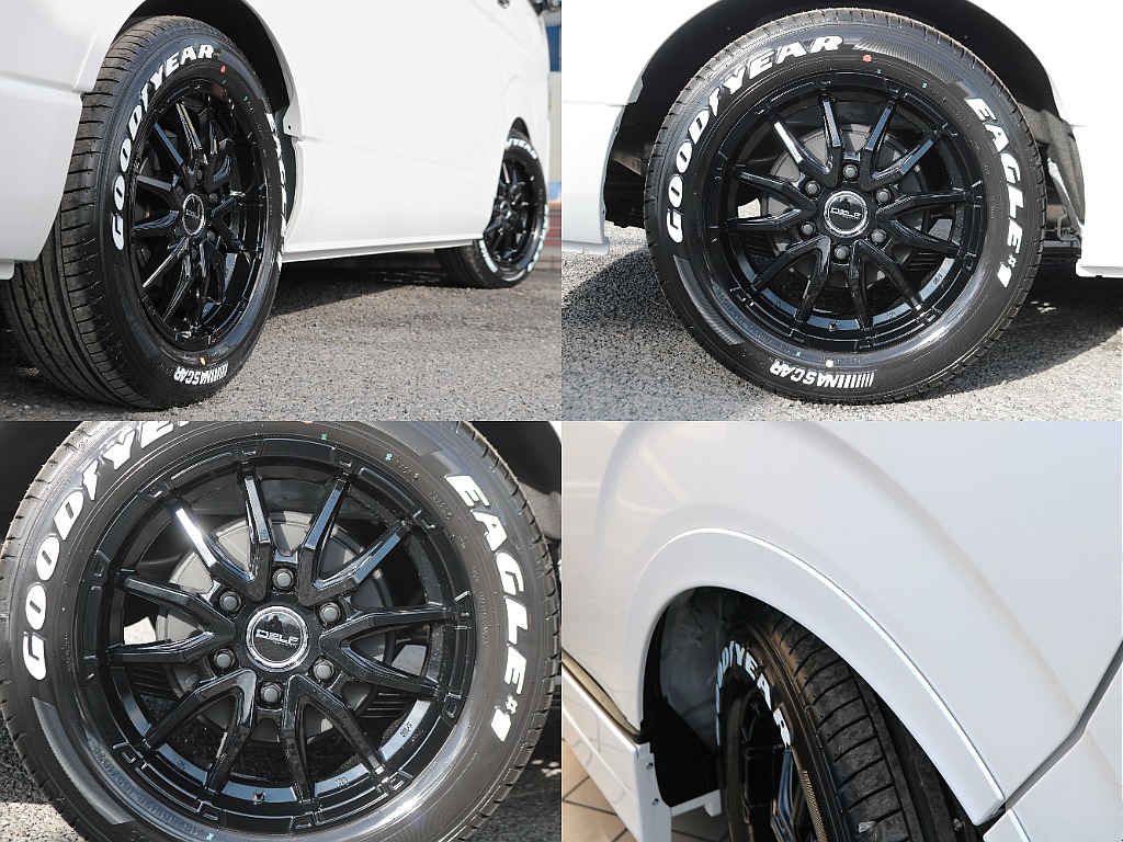 新作Delf06 17インチアルミホイール×ナスカーホワイトレタータイヤ☆