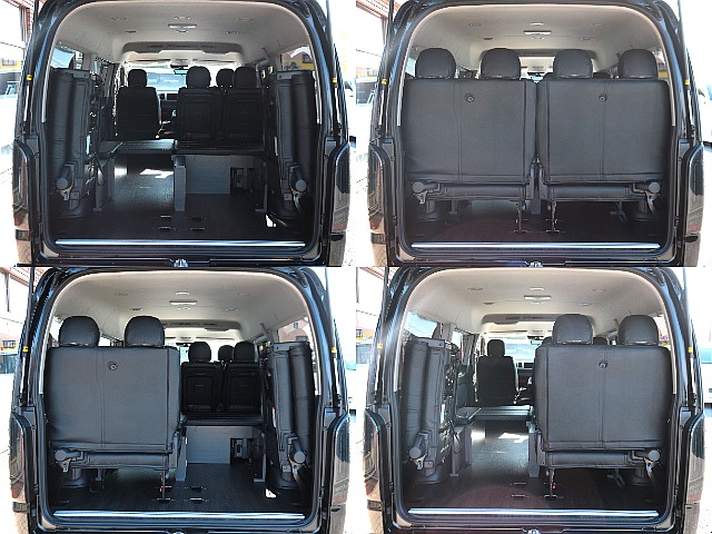 4列目シートは跳ね上げ式で長物の積載はもちろん遊び道具も無限に積めます☆