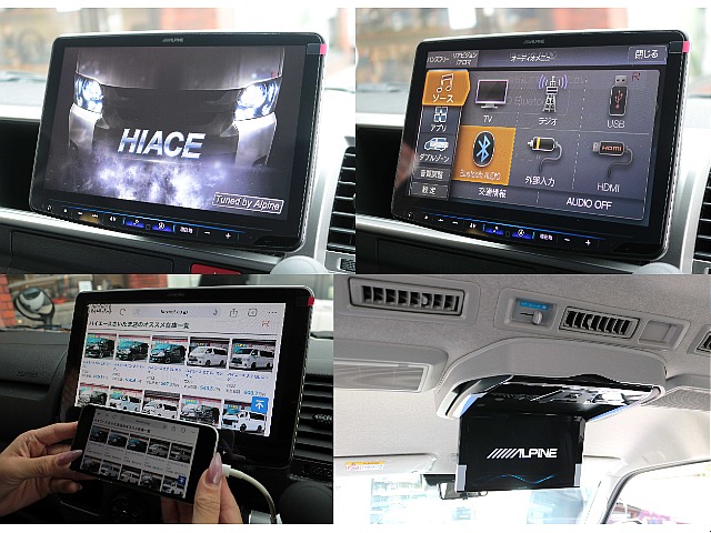 メカレスBIG-X11インチナビに12.8インチ大型フリップダウンモニター☆