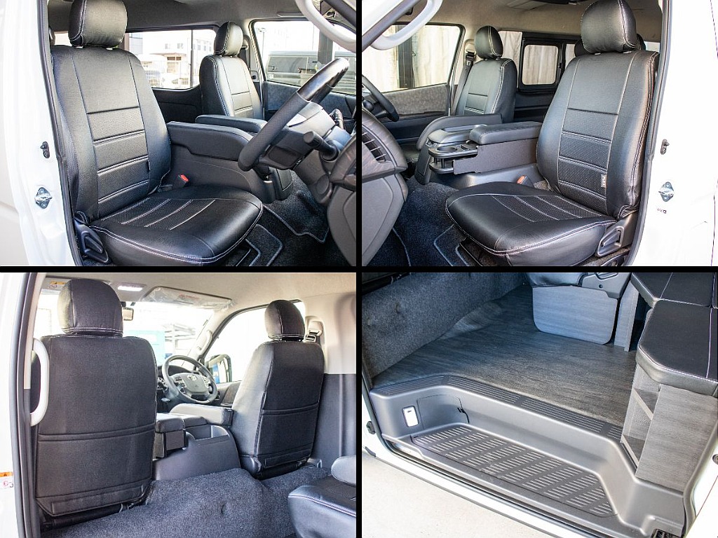 全席オリジナルのシートカバー装備してます！統一感もあり落ち着いた内装に仕上がってます！