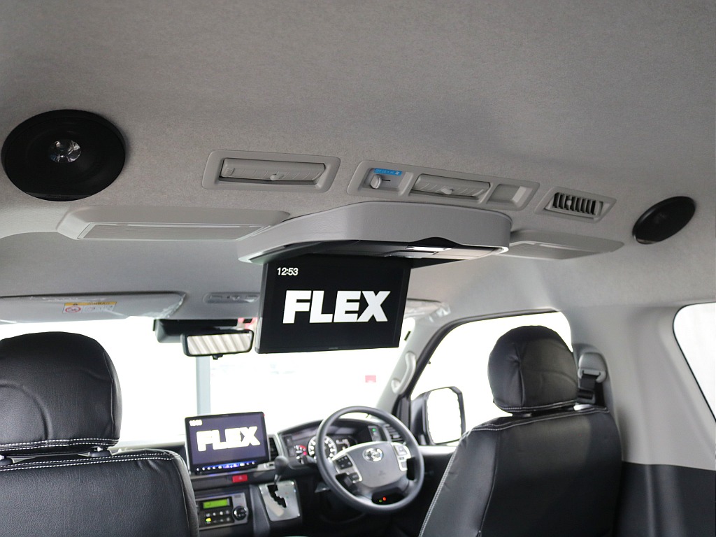 天井スピーカー・後席用フリップダウンモニター