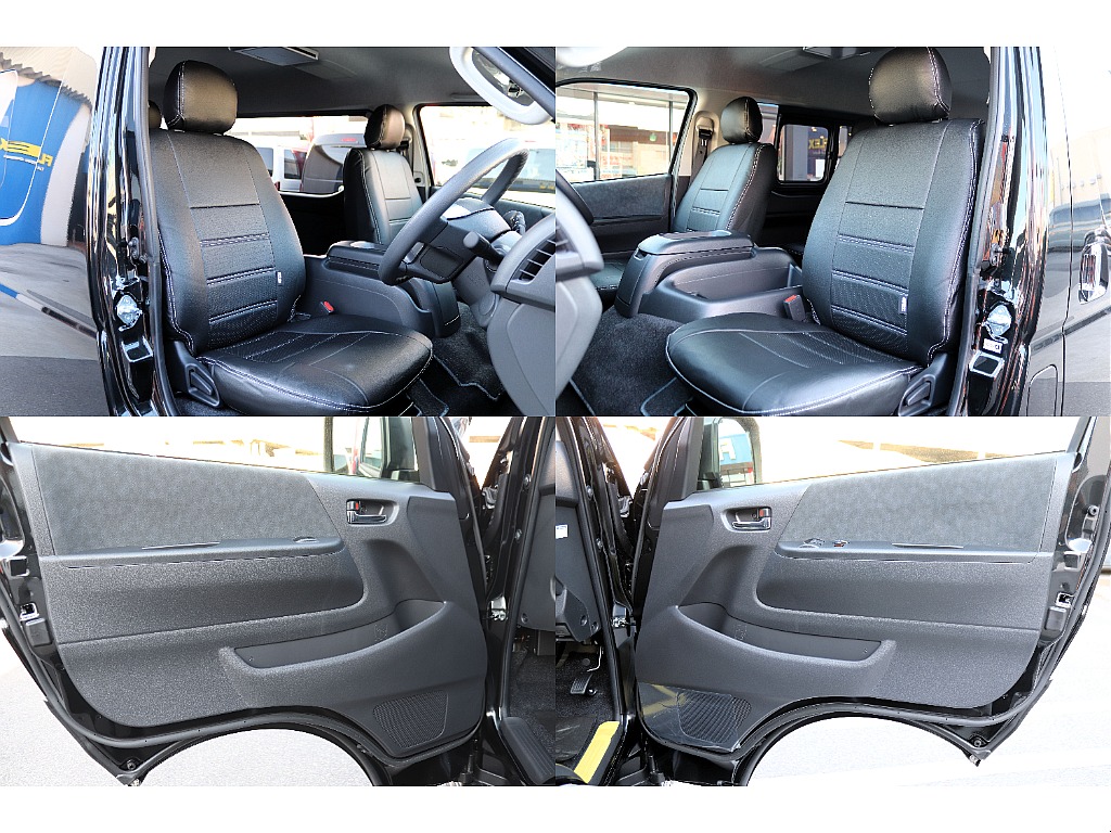 全席ブラックレザー調シートカバー付き♪