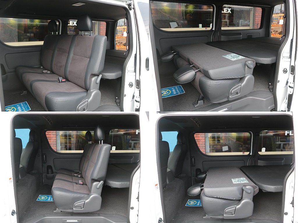 セカンドシート可倒式で広々としたベットスペース☆