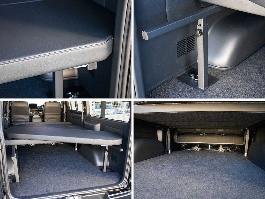 オリジナルのベッドキットType2装備してます！高さ調節、マットの取り外し可能です！