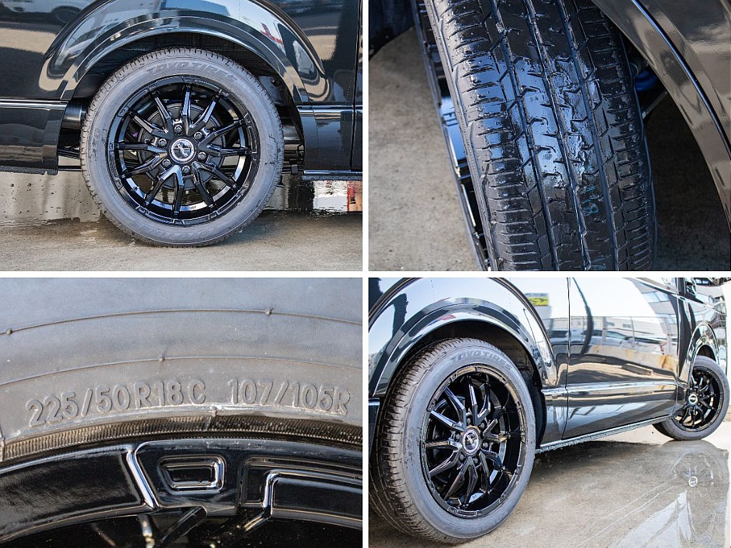 オリジナルのDelf06アルミホイールにトーヨータイヤH30を裏履きで装備してます！