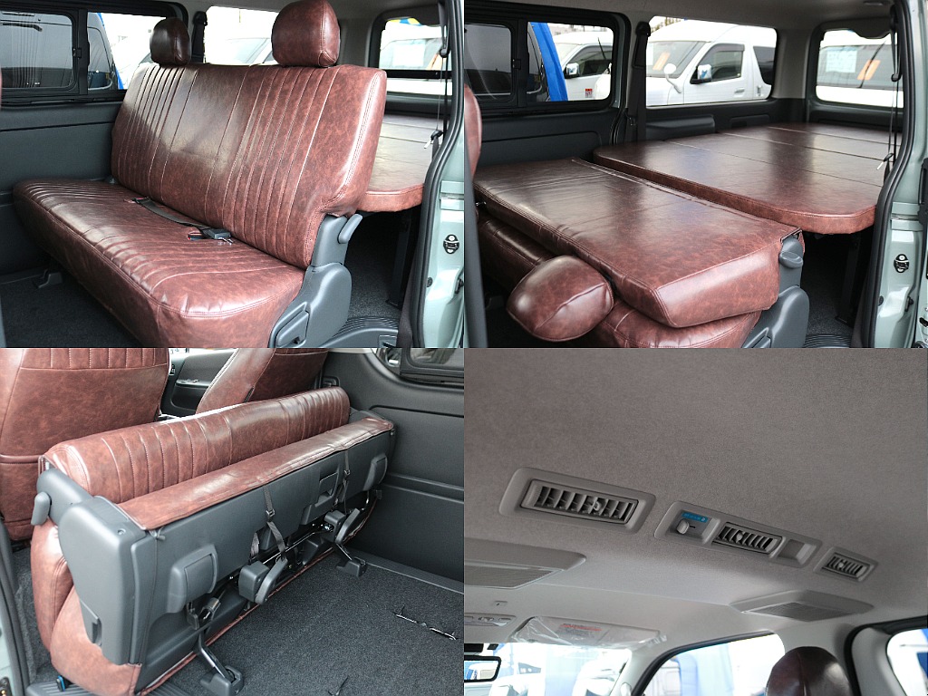 セカンドシートは可倒式でラゲージ、ベットスペースも広々確保可能☆