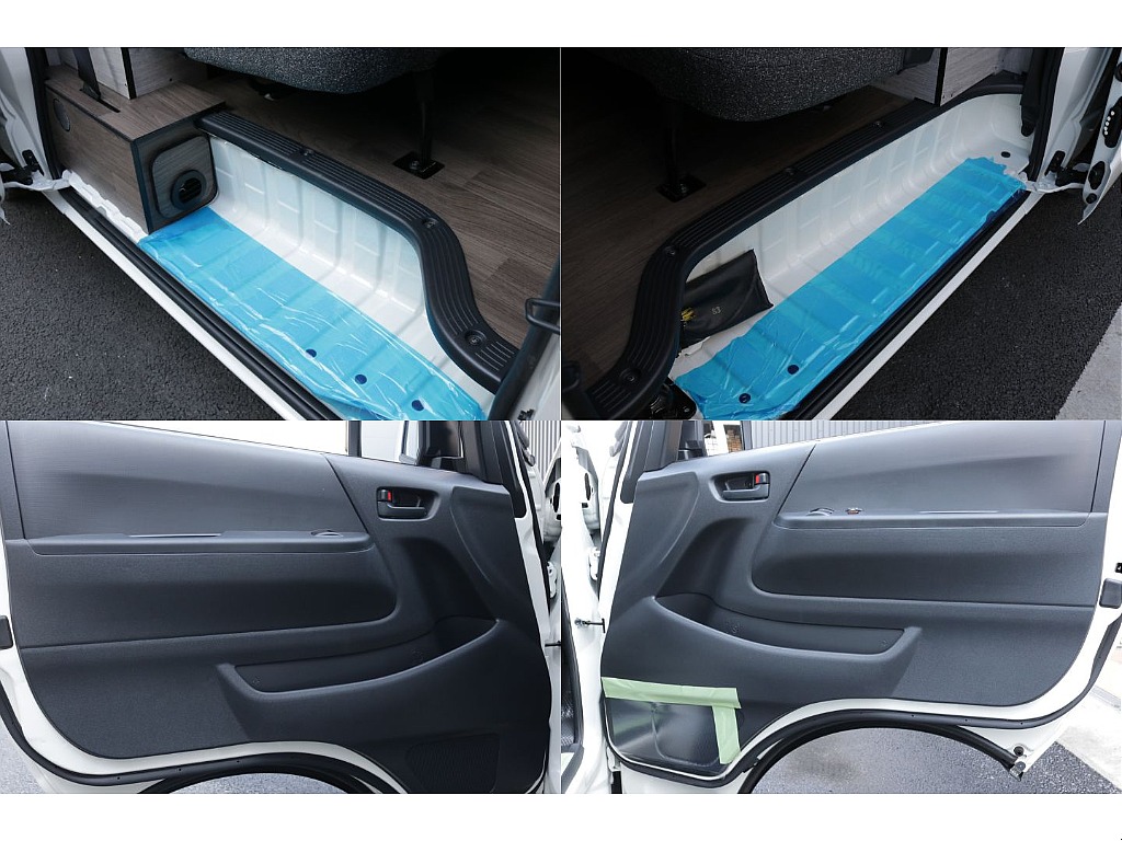 新車ハイエースＶ新作Ｗｏｏｄ　Ｒｉｍ内装架装車両入庫！！ヘッドライトインナーブラックオリジナル１６インチアルミオリジナルオーバーフェンダーオリジナルＬＥＤテールアルパイン１１インチナビ装備