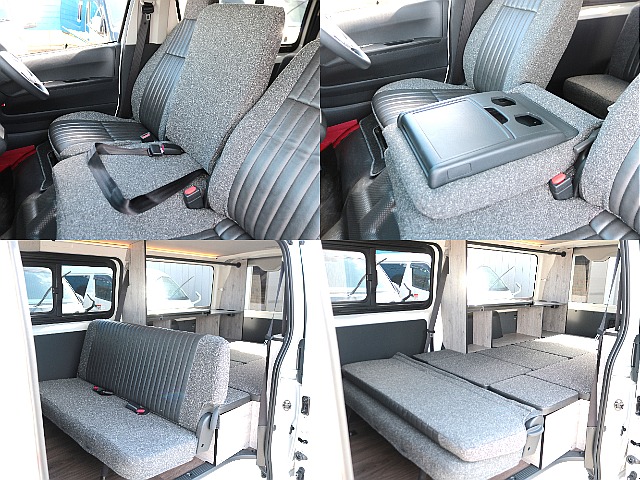 セカンドシートを折り畳むことでベットスペースも広々と快適☆