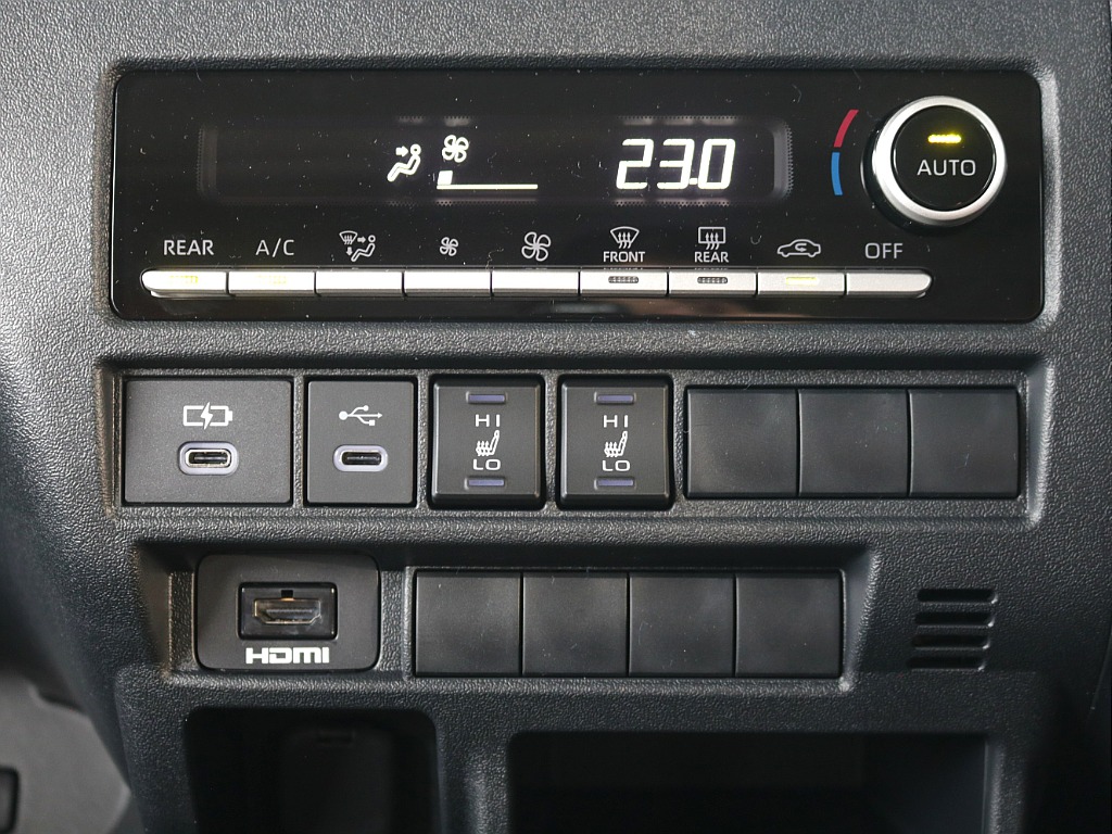 エアコンパネル・USB TypeCポート・HDMIポート