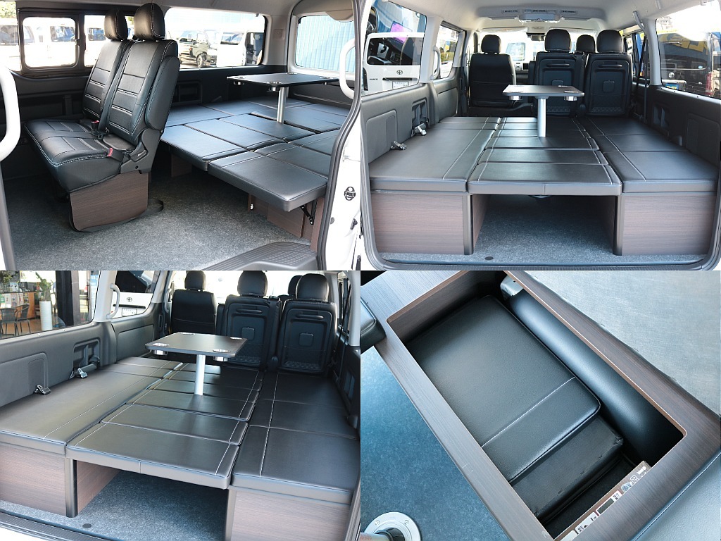 フラット空間、ベッドマットは収納も可能！