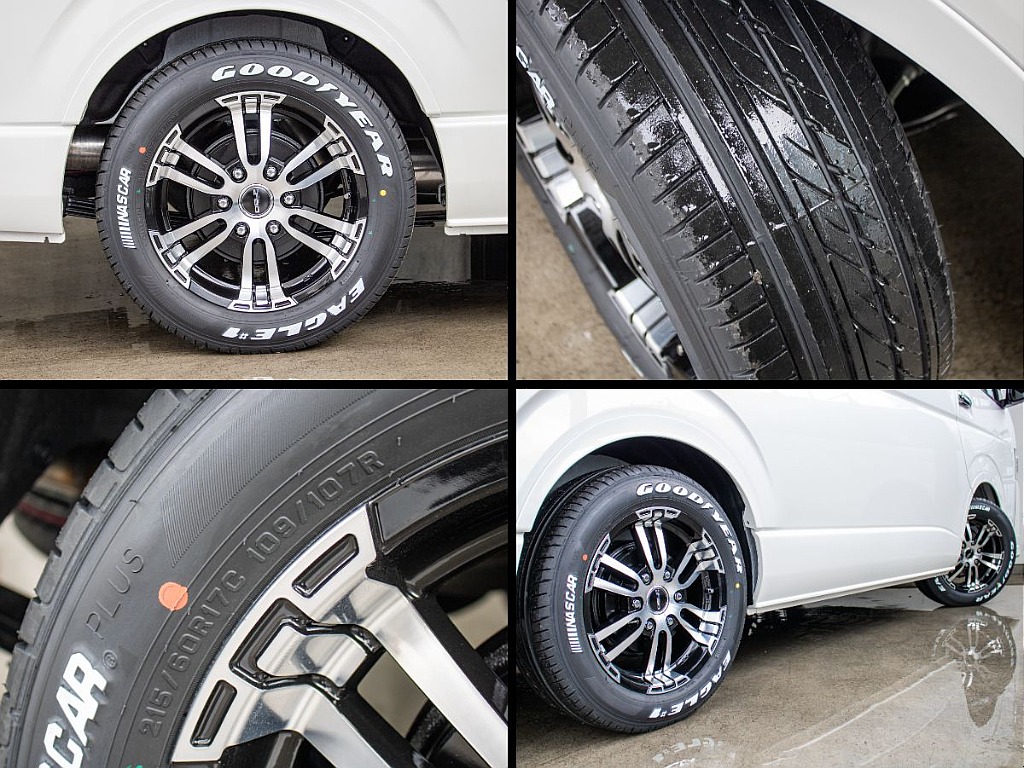 Delf02アルミホイールにグッドイヤーナスカータイヤをインストール！オリジナルオーバーフェンダーも装備しております！
