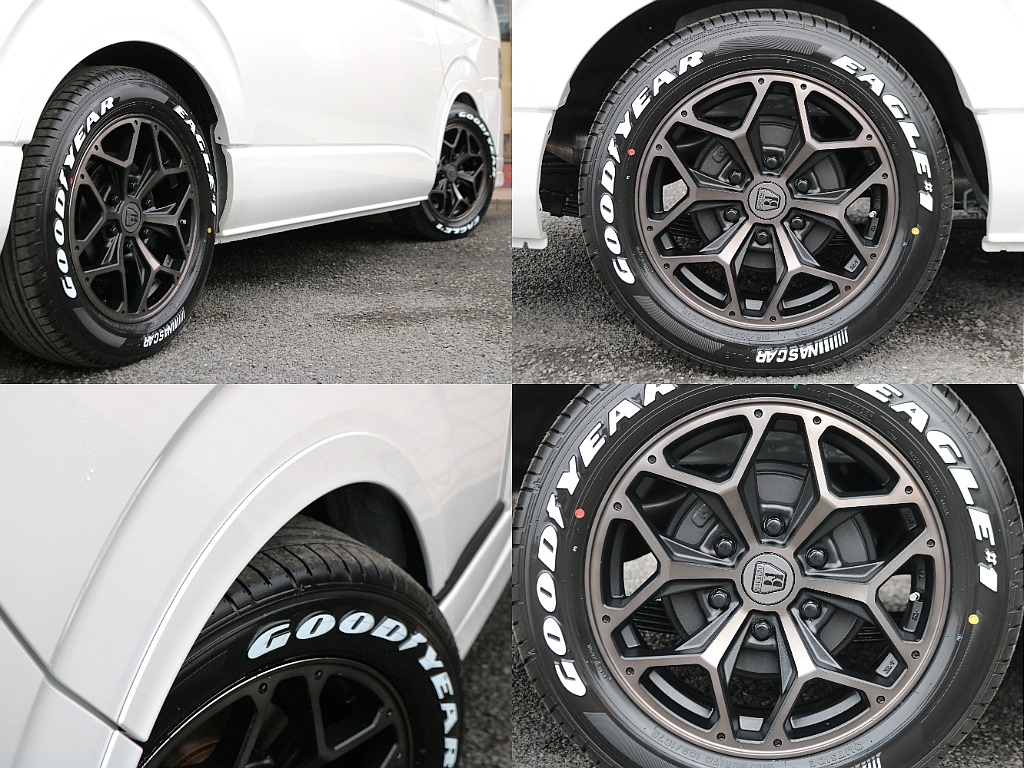 スタイリングHEX17インチアルミホイール×ナスカーホワイトレタータイヤ☆